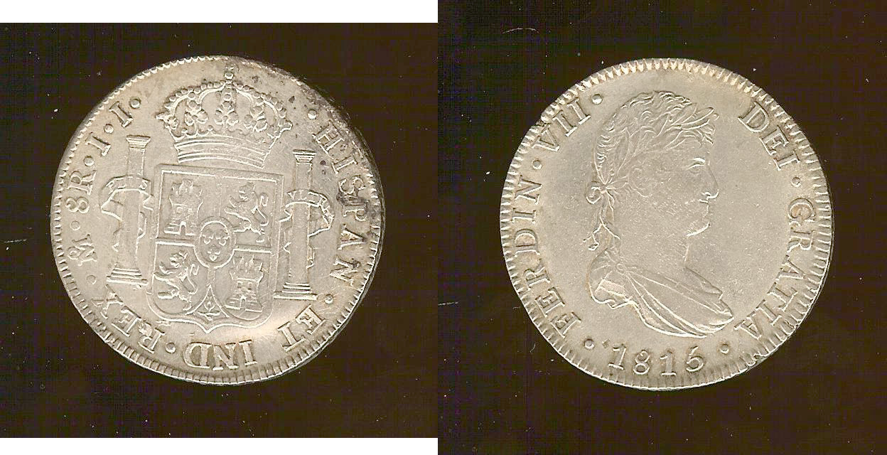 MEXIQUE 8 Reales Ferdinand VII 1815 J.J TTB+